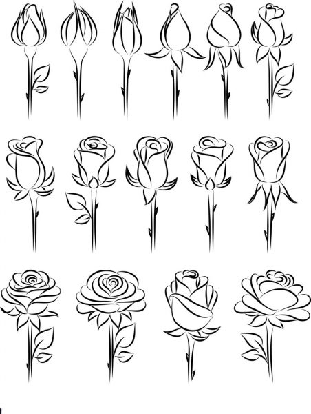 Cách vẽ hoa Hồng lạ