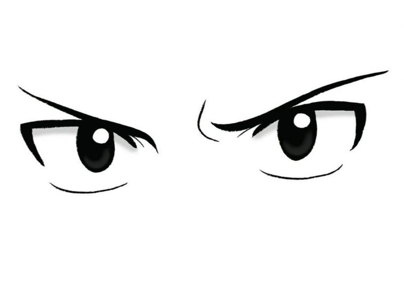 Cách vẽ mắt anime tức giận