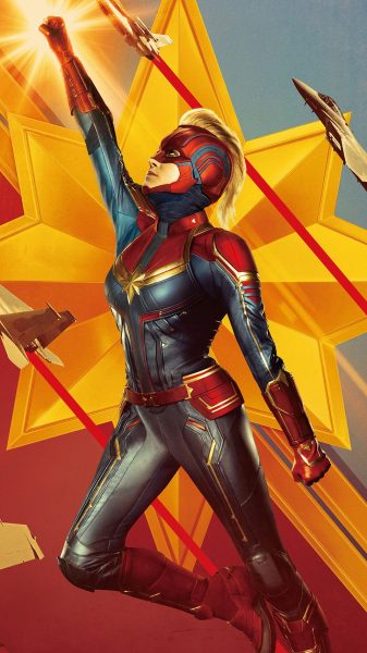 Hình ảnh Captain Marvel làm hình nền điện thoại đẹp