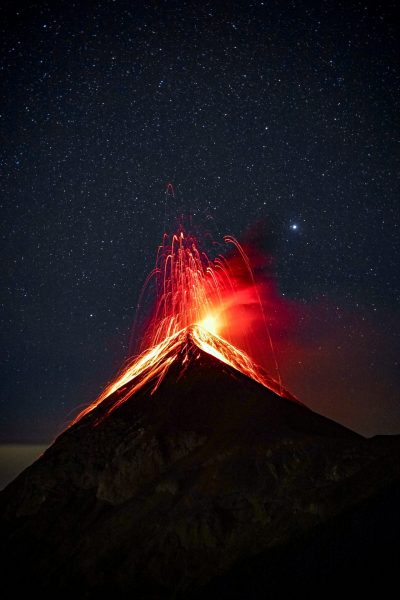 Hình ảnh buổi tối đẹp vùng núi lửa