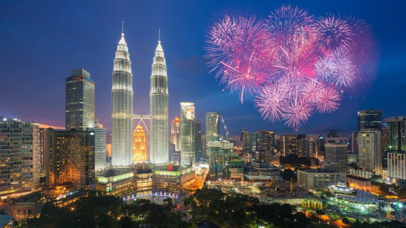 Hình ảnh tháp đôi Malaysia đẹp khoảnh khắc đón giao thừa