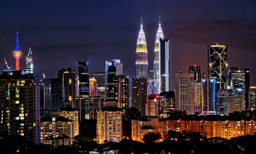 Hình ảnh tháp đôi Malaysia đẹp nhìn từ xa