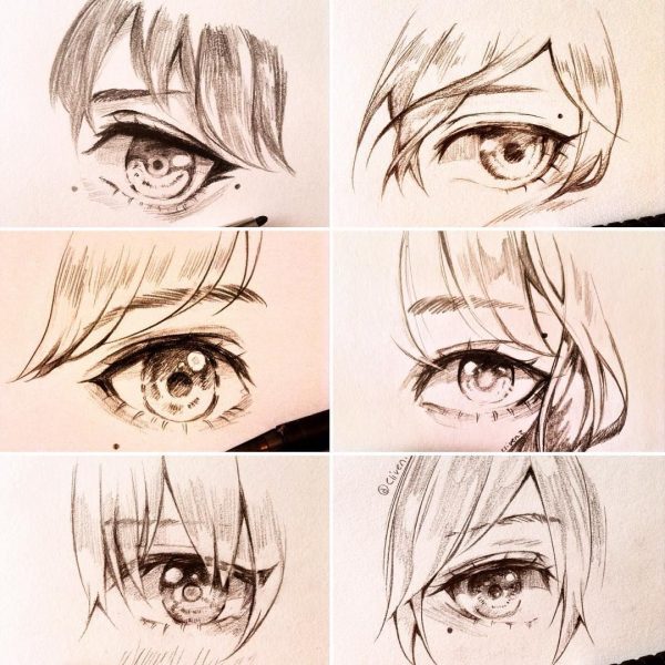 Hình vẽ mắt anime đẹp nhất