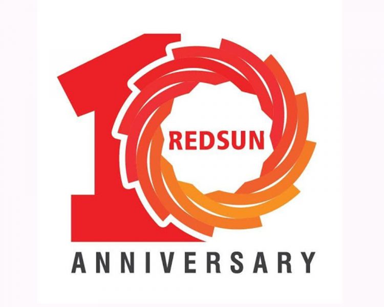 Mẫu logo kỉ niệm 10 năm Redsun