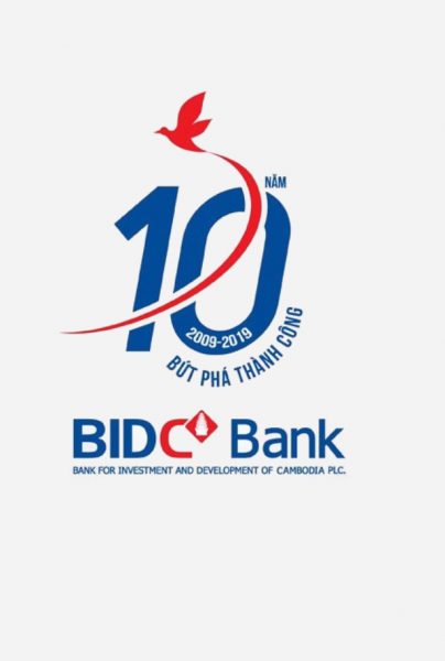 Mẫu logo kỉ niệm 10 năm đẹp của BIDC Bank