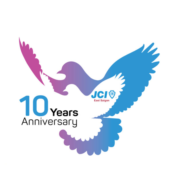 Mẫu logo kỉ niệm 10 năm đẹp của JCI