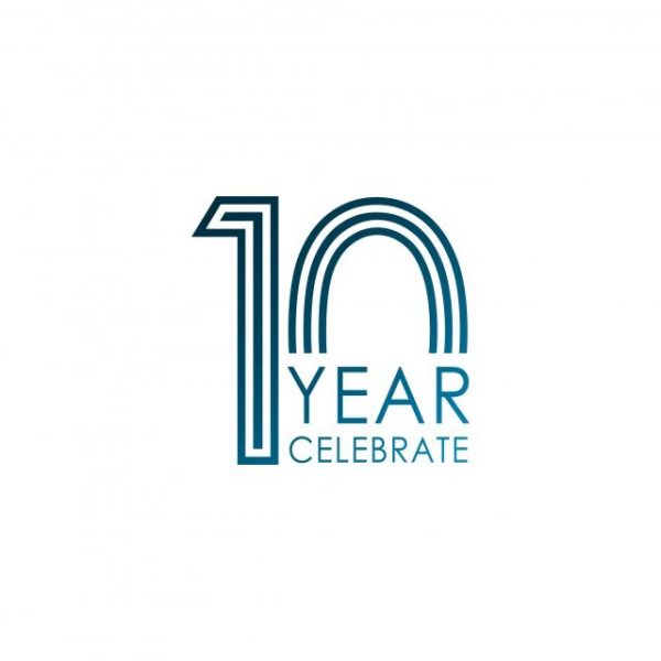 Mẫu logo kỉ niệm 10 năm đẹp, đơn giản