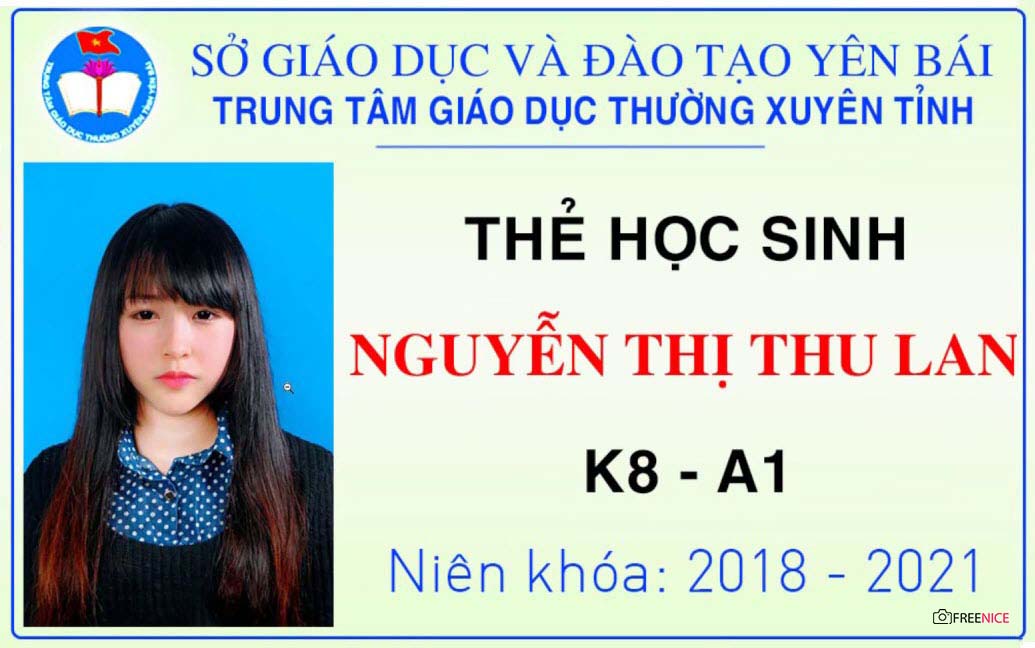 Mẫu thẻ học sinh đẹp dành cho học sinh các cấp trường