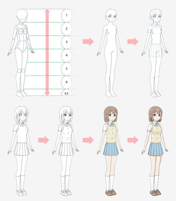 Cách để Vẽ thân hình nhân vật anime  wikiHow