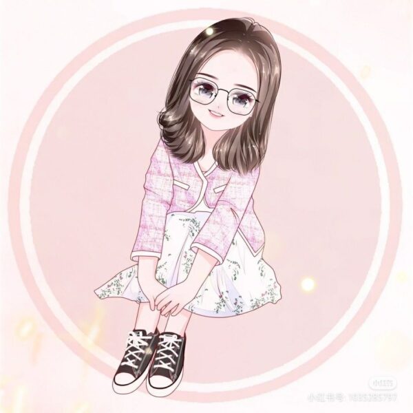 Hình ảnh avatar cho con gái đeo kính