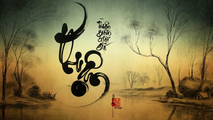 Tranh thư pháp đẹp tuyệt