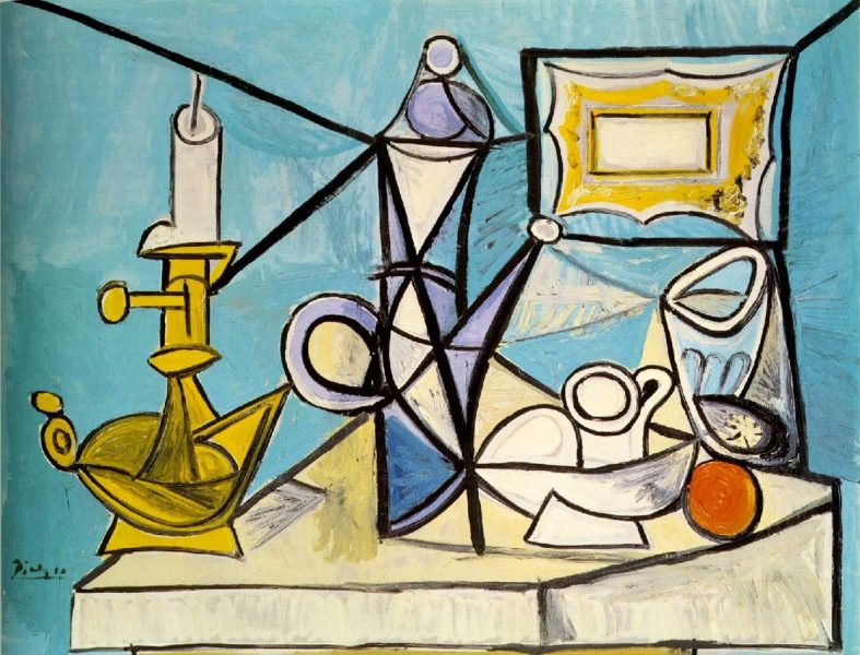 Tranh vẽ Picasso đồ vật trưng bày