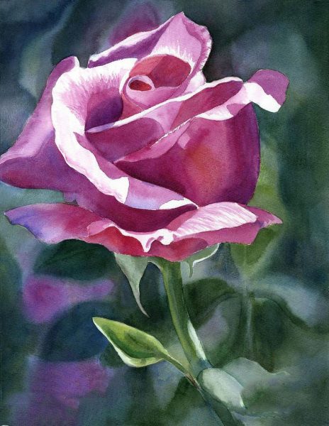 Tranh vẽ hoa hồng chân thực