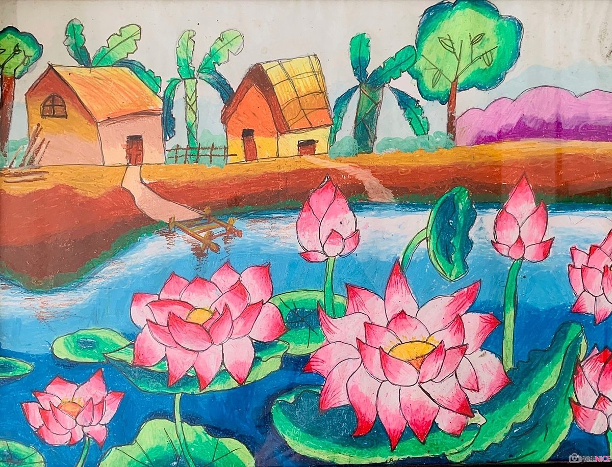 Vẽ Tranh Đề Tài Tự lựa chọn  Tranh Phong Cảnh  Art By Phúc Thịnh  YouTube