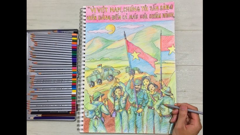 Vẽ tranh tình hữu nghị Việt Nam và Cuba tràn đầy cảm xúc