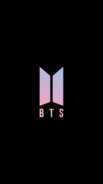 hình ảnh logo BTS đẹp nền đen