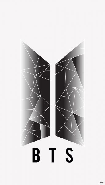 hình ảnh logo BTS đẹp trắng đen