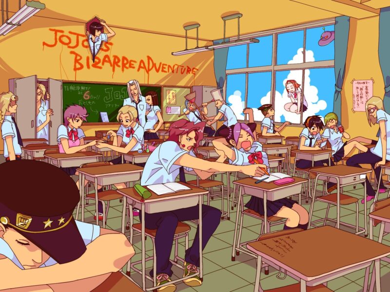 hình ảnh lớp học anime cute