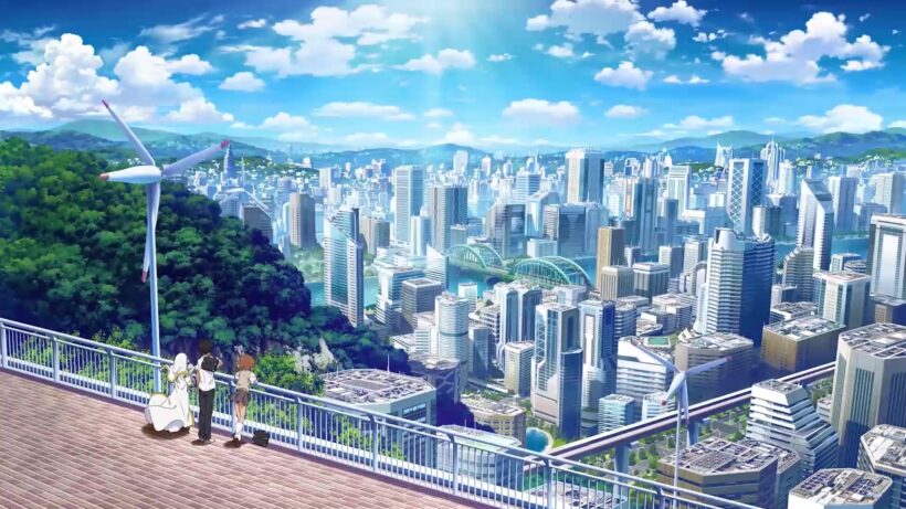 hình nền thành phố Anime tuyệt đẹp